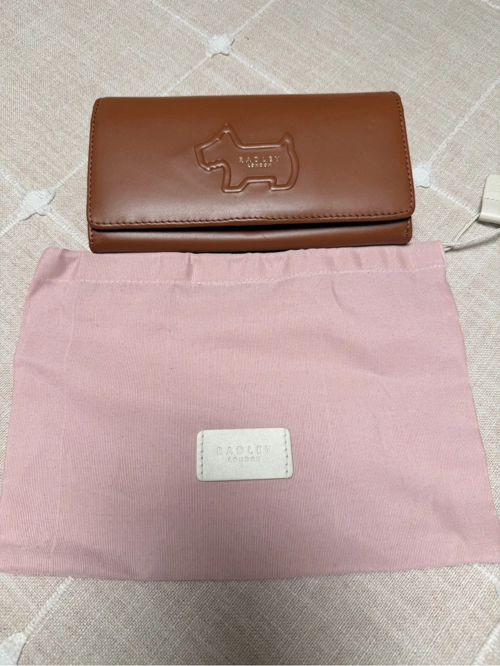 RADLEY LONDON Chestnut Brown Leather Continental Wallet with Scottie Dog Motif